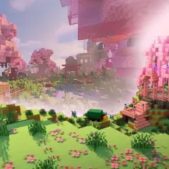 Magiczny świat Minecraft z kwitnącymi wiśniami, japońską architekturą i domkami. To jedne z najlepszych seedów w Minecraft, jakie można znaleźć!
