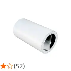 Vit ljuddämpare för ventilation, 160 mm diameter. Minskar ljud från fläktar och kanaler.
