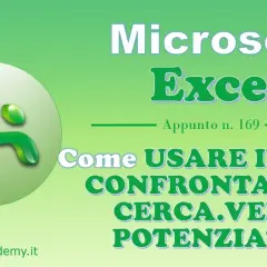 Logo Microsoft Excel a sinistra. Titolo: Come usare INDICE CONFRONTA: un cerca.vert potenziato.