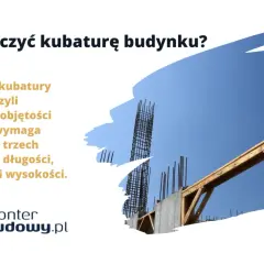 Obliczanie kubatury brutto budynku wymaga znajomości jego wymiarów: długości, szerokości i wysokości. Widoczna konstrukcja betonowa i drewniana szalówka.
