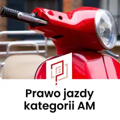 Czerwony skuter, symbol wolności i miejskiej mobilności, gotowy do jazdy po uzyskaniu karty motorowerowej kategorii AM.