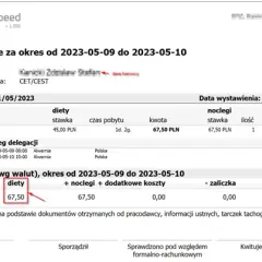 Delegacja krajowa: Ryczałt za nocleg 67,50 zł co musisz wiedzieć?