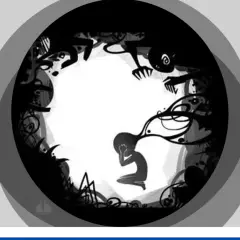 Silhouette di una persona accovacciata, circondata da ombre minacciose. Rappresenta la lotta interiore con la personalità paranoide e la sessualità.
