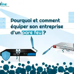 Deux pare-feux physiques s'affrontent, symbolisant la protection de votre entreprise.
