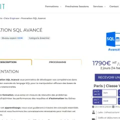Formation SQL Avancé pour maîtriser les données SQL. Apprenez à optimiser les requêtes et automatiser les tâches.