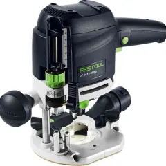 Défonceuse Festool OF 1010 REBQ-plus, outil de précision pour le travail du bois, avec réglage de profondeur et poignées ergonomiques.