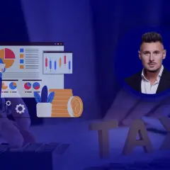 Grafika przedstawia analizę finansową i słowo TAX. Może nawiązywać do art. 113 ust. 1 ustawy o VAT.