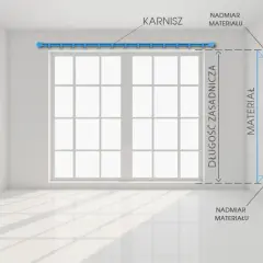 Ile firany na 4 metrowy karnisz? Oblicz idealną długość materiału