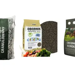 Jaki nawóz pod ziemniaki? Trzy rodzaje obornika: granulowany, z kurczaka i koński. Idealne do warzyw, drzew i krzewów.