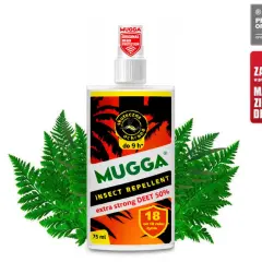 Mugga strong – spray na owady z 50% DEET, chroniący do 9 godzin. Idealny na tropikalne podróże.