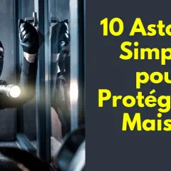Un cambrioleur masqué, lampe torche à la main, tente d'ouvrir une porte. Une image qui illustre l'importance d'une alarme périmétrique extérieure pour protéger votre domicile.