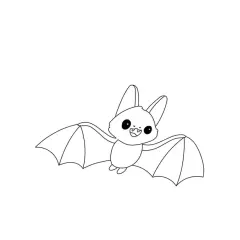 Un simpatico pipistrello da colorare e stampare, con ali spiegate e un sorriso contagioso.