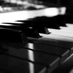 Klawisze pianina i fortepianu wyglądają podobnie, ale czy to to samo? Zbliżenie na czarno-białe klawisze instrumentu.