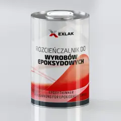 Puszka rozcieńczalnika epoksydowego EXLAK. Szukasz, czym zastąpić rozcieńczalnik epoksydowy? Ten produkt jest odpowiedzią.