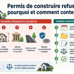 Permis de construire refusé : 5 raisons et comment contester efficacement, y compris saisir le tribunal administratif.