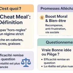 Le 'Cheat Meal' : définition, promesses alléchantes et questionnement. Un repas "hors-règles" riche en calories, sucres, graisses, qui peut être une récompense ou un piège. L'efficacité est remise en question, la réalité est plus nuancée.
