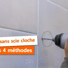 Comment faire un trou rond dans du bois sans scie cloche. Une perceuse crée un trou précis.