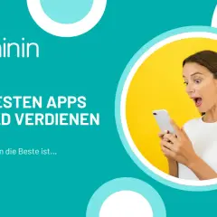 Überraschte Frau schaut auf ihr Handy. Die 10 besten Apps, wie mehr Geld verdienen, und warum fainin die beste ist.