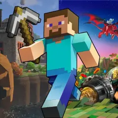 Steve z Minecrafta wkracza do świata pełnego przygód, gdzie czeka smok i pojazdy rodem z Fortnite.