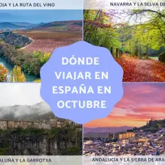 Paisajes de España para visitar en octubre: La Rioja, Navarra, Cataluña y Andalucía.