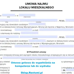 Umowa najmu lokalu mieszkalnego - najlepsza umowa najmu mieszkania do wypełnienia online lub wydruku.