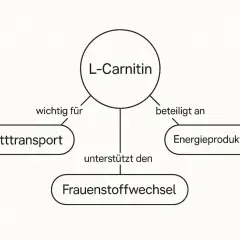 L-Carnitin ist wichtig für den Fetttransport, beteiligt an der Energieproduktion und unterstützt den Stoffwechsel.
