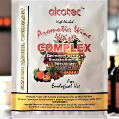 Opakowanie drożdży Alcotec Aromatic Wine Yeast COMPLEX. Idealne, gdy zastanawiasz się, jakie drożdże do wina wybrać, by uzyskać bogaty aromat.