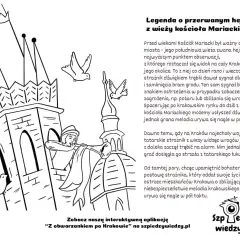 Strażnik gra hejnał mariacki z wieży kościoła, gdy nagle zostaje trafiony strzałą.
