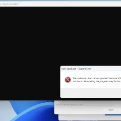 Błąd systemu: brak pliku VCRUNTIME140.dll, uniemożliwia uruchomienie nym-vpnd.exe.