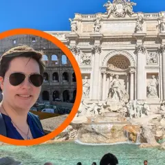Rzymskie wakacje! W tle Koloseum i Fontanna di Trevi, idealne na jednodniowe loty z Warszawy.