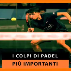 Giovane giocatore di padel in azione, pronto a colpire la palla. Impara i colpi di padel più importanti.