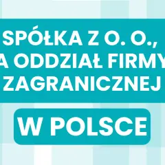 Spółka z o.o. i oddział firmy zagranicznej w Polsce.
