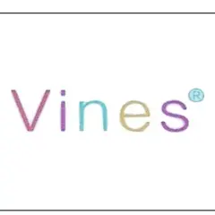 Kolorowe litery tworzą napis "Vines" z symbolem ®. Być może to nazwa suplementu, jak vines tabletki.