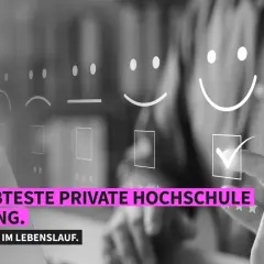 Daumen hoch für die IU! Die IU ist die beliebteste private Hochschule im Recruiting. Perfekt für deine Fortbildung und deinen Lebenslauf.