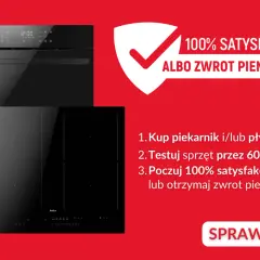Czarny piekarnik i płyta indukcyjna Amica. Promocja: 100% satysfakcji lub zwrot pieniędzy. Instrukcja obsługi kuchenki Amica.