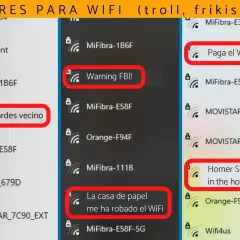 Lista sieci Wi-Fi z zabawnymi nazwami, jak "Buenas tardes vecino" czy "Homer Simpson is in the house".