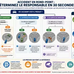 À l'entrée d'un carrefour, un panneau "Cédez le passage" indique que le véhicule qui entre doit céder le passage aux véhicules déjà engagés.