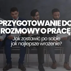 Przygotowanie do rozmowy o pracę: pięć osób siedzi w rzędzie, każdy z dokumentami lub tabletem. Jak zostawić po sobie jak najlepsze wrażenie?