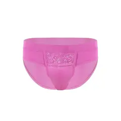 Calzón protector torero rosa con encaje floral.