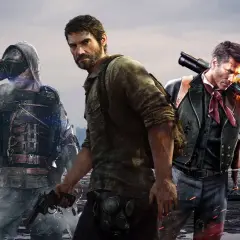 Trzech bohaterów w postapokaliptycznym świecie, przypominających klimatem gry podobne do The Last of Us.