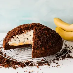 Schokoladiger Maulwurfkuchen mit Bananen und cremiger Füllung, perfekt für ein leckeres Maulwurfkuchen Rezept.