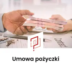 Przekazanie gotówki na podstawie umowy pożyczki w rodzinie. Klucze i dokumenty leżą obok.
