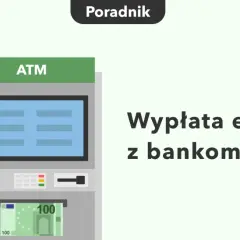 Bankomat z wypłaconą stówką euro. Dowiedz się, czy w bankomacie można wypłacić euro.