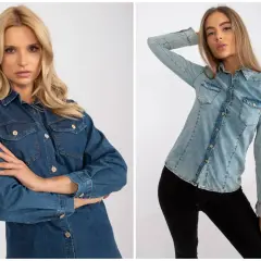 Dwie kobiety w koszulach jeansowych. Dowiedz się, z czym łączyć koszulę jeansową, by stworzyć modne stylizacje.