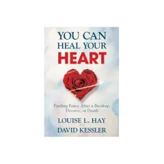 Książki po rozstaniu: "You Can Heal Your Heart" Louise L. Hay i Davida Kesslera, z czerwoną różą w kształcie serca.