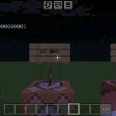 W Minecraft, komenda na dzień pozwala na zmianę czasu gry. Widać tu znaki "Dzień 40", "Dzień 4000" i "Dzień 41000".