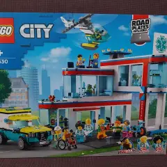 Zestaw LEGO City 60330: Szpital z karetką i helikopterem ratunkowym. Ratuj pacjentów w miejskim szpitalu!