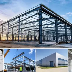 Postęp prac nad projektem hali stalowej: od planów, przez budowę konstrukcji, po gotowy obiekt.
