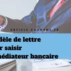 Modèle de lettre pour saisir le médiateur bancaire. Un homme en costume tend la main, prêt à aider.