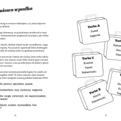 Krótkie zagadki kryminalne z odpowiedziami: pięć toreb z zagubionymi przedmiotami, w tym paski, zegarki i krawaty. Która należy do złodzieja?